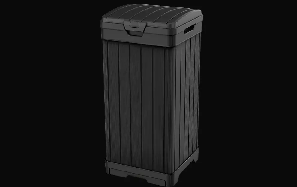 Baltimore Outdoor Trash Can - Black