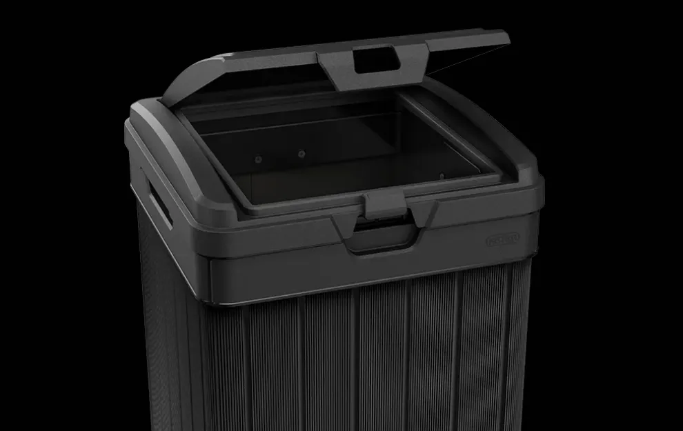 Baltimore Outdoor Trash Can - Black