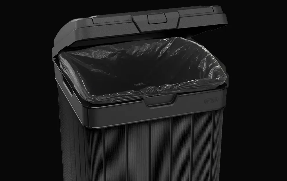 Baltimore Outdoor Trash Can - Black