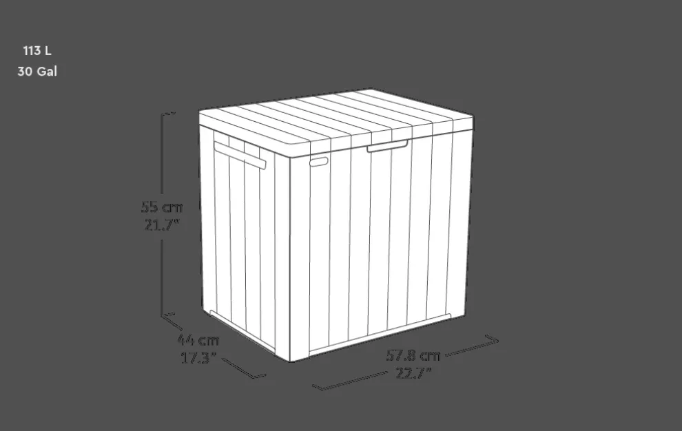 City Box 30 Gallon Deck Box - Beige