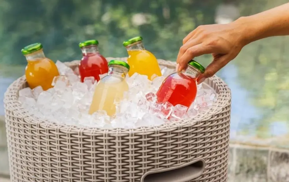 Cooler Side Table - Cappuccino