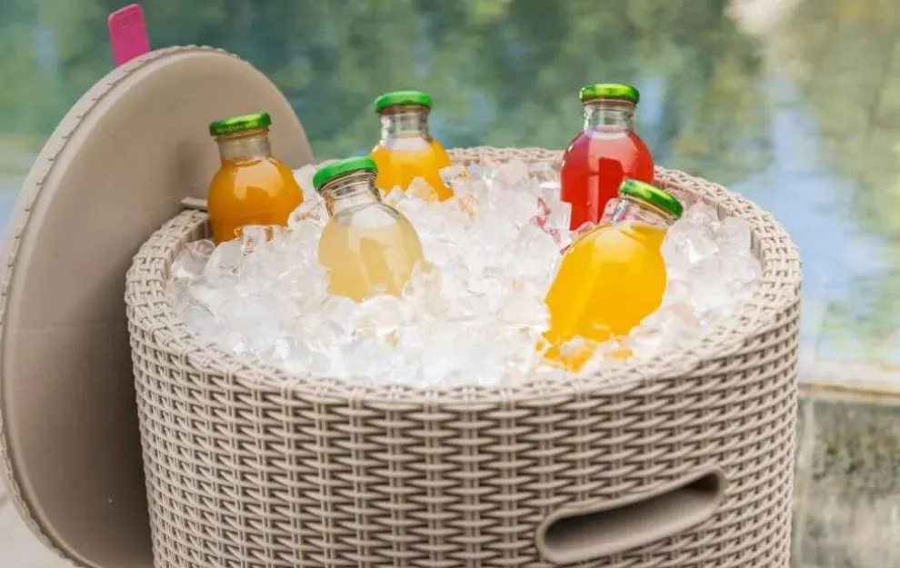 Cooler Side Table - Cappuccino