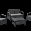 Corfu 4-Piece Patio Seating Set - Graphite