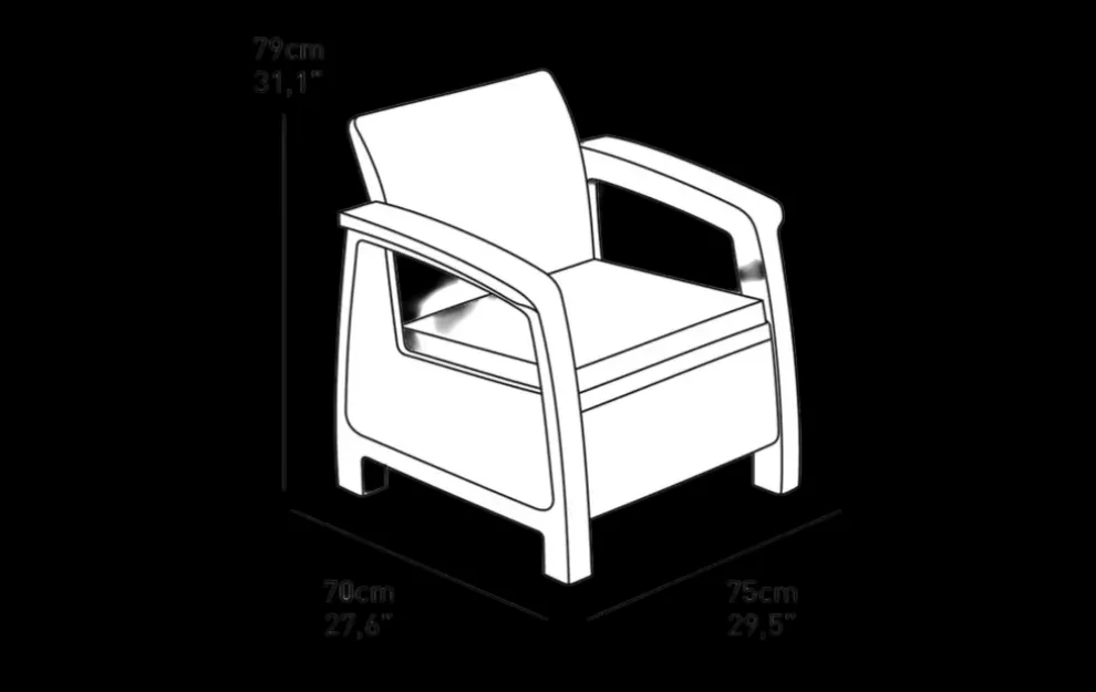 Corfu 4-Piece Patio Seating Set - Graphite