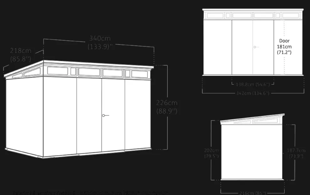 Cortina 11x7 Storage Shed - Green