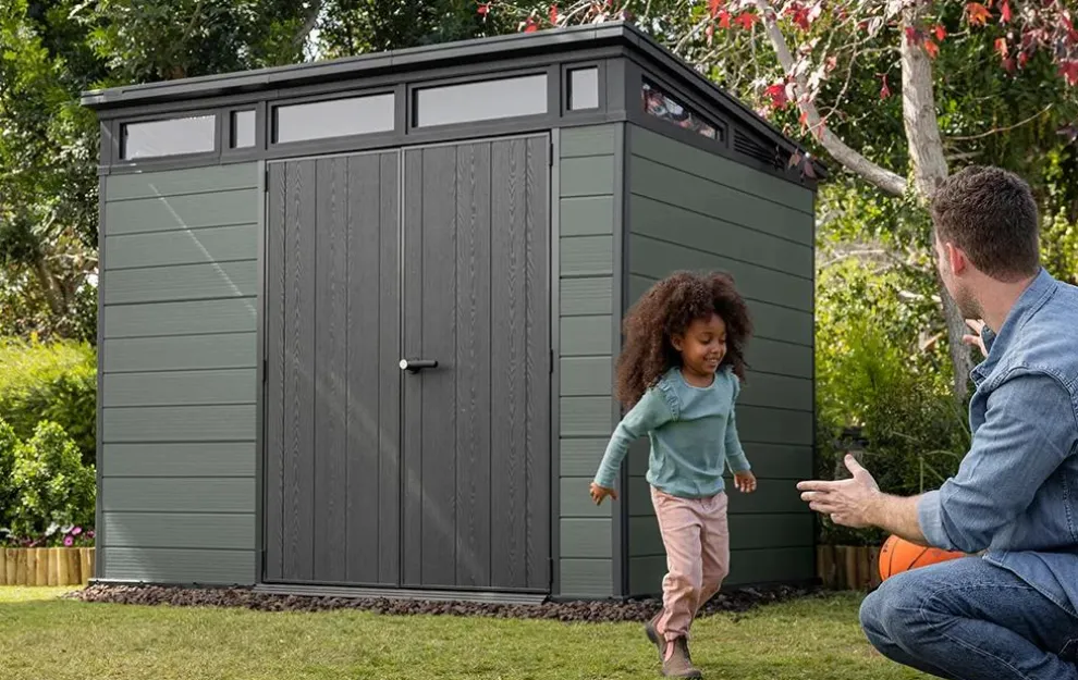 Cortina 9x7 Storage Shed - Green