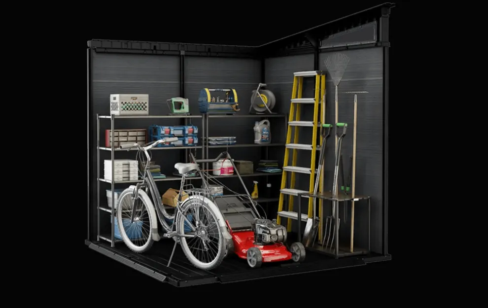 Cortina 7x7 Storage Shed - Graphite