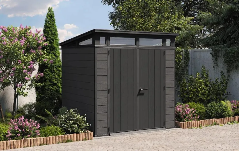 Cortina 7x7 Storage Shed - Graphite