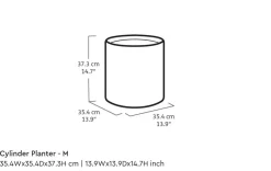 Cylinder Planter Set of 3 - Black