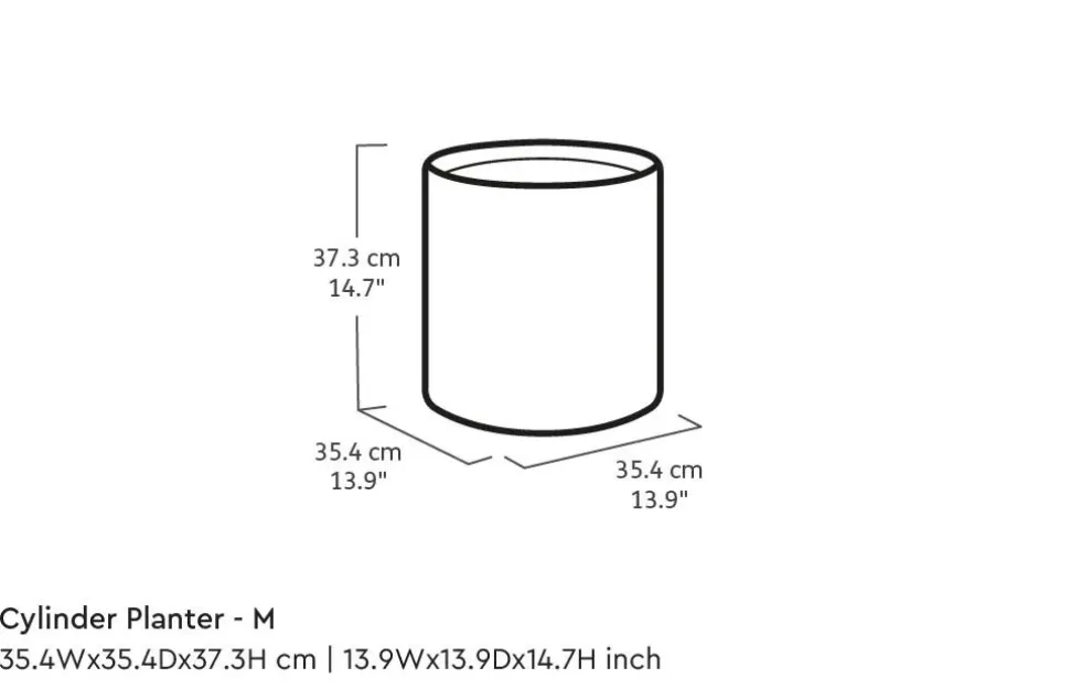 Cylinder Planter Set of 3 - Black