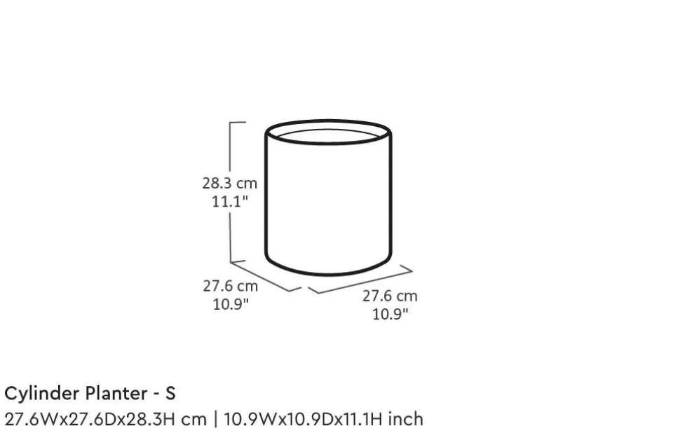 Cylinder Planter Set of 3 - Black