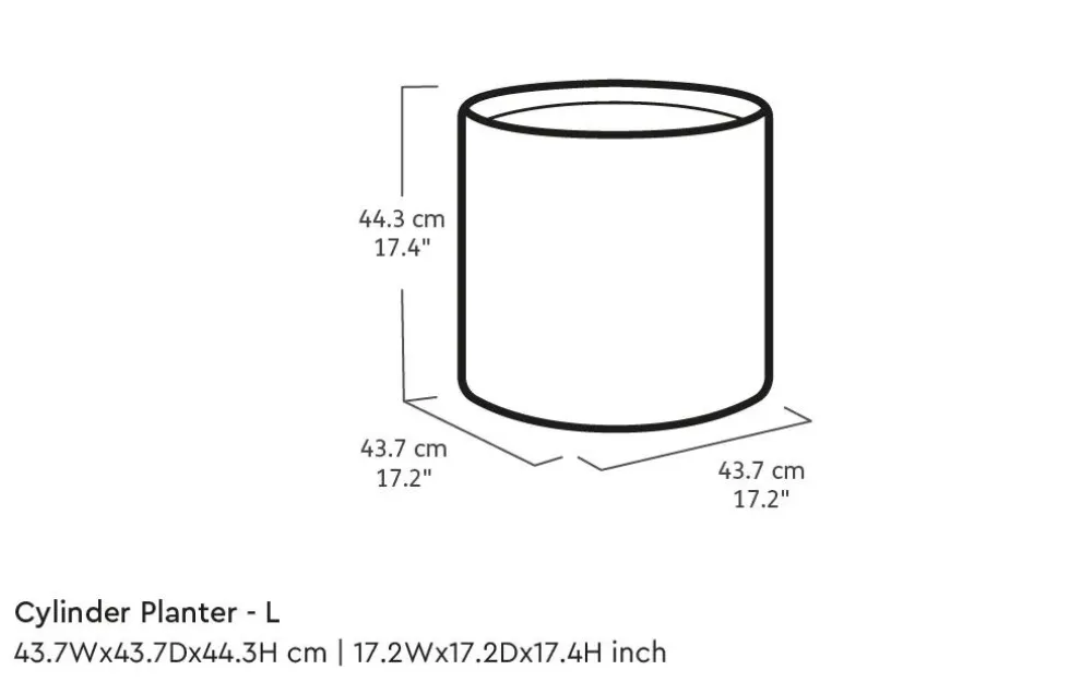 Cylinder Planter Set of 3 - Black