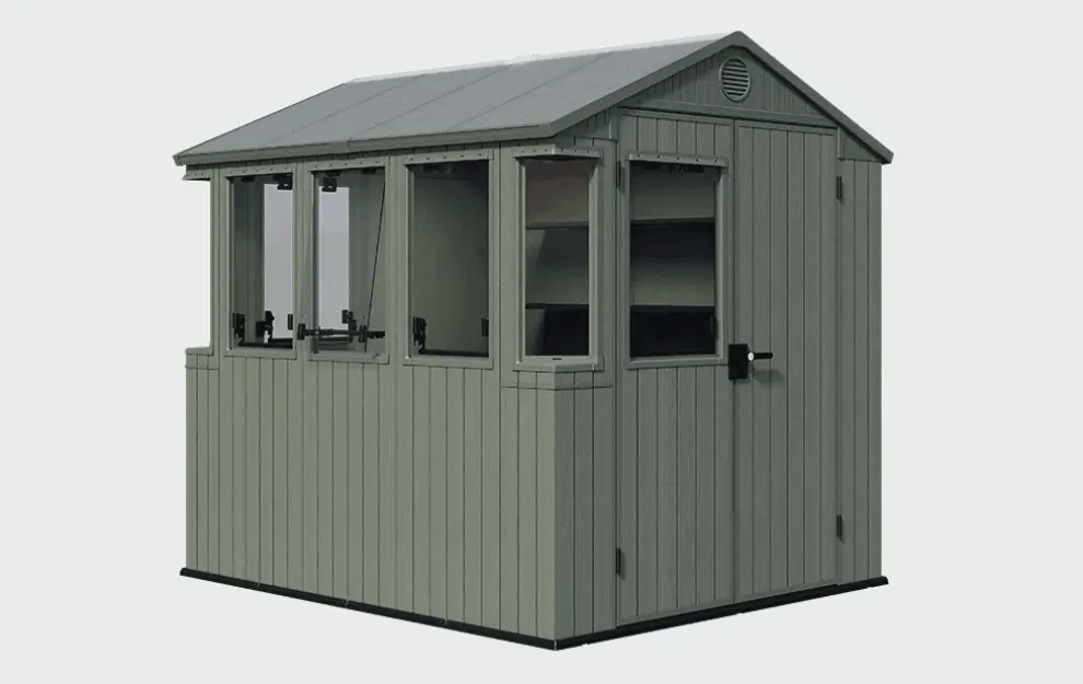 Darwin 6x8 Potting Shed - Green