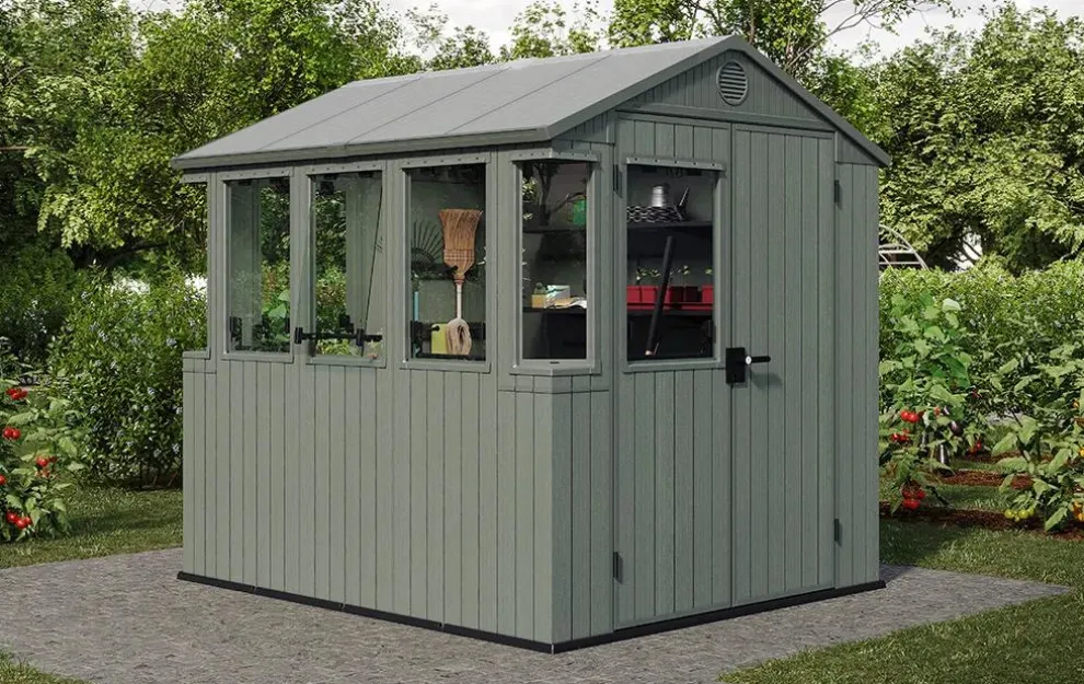 Darwin 6x8 Potting Shed - Green