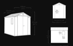 Darwin 6x8 Storage Shed - Brown