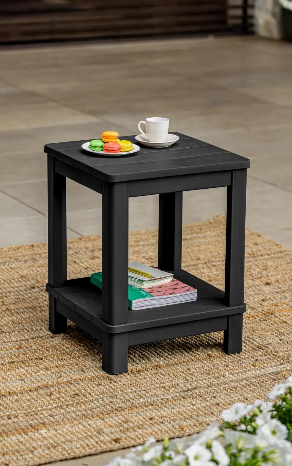 Deluxe Adirondack Side Table - Black