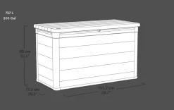 Denali 200 Gallon Deck Box - Grey