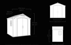 Factor 8x6 Storage Shed - Brown