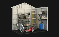 Factor 8x6 Storage Shed - Brown