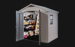 Factor 8x6 Storage Shed - Brown