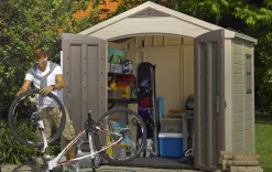 Factor 8x6 Storage Shed - Brown