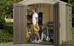 Factor 8x6 Storage Shed - Brown