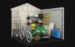 Factor 8x8 Storage Shed - Brown