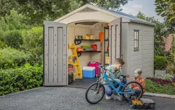Factor 8x8 Storage Shed - Brown