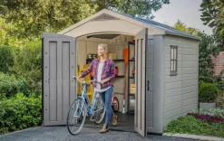 Factor 8x8 Storage Shed - Brown