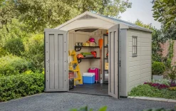 Factor 8x8 Storage Shed - Brown