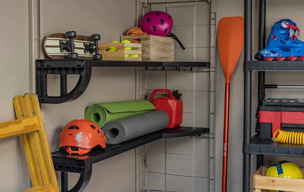 Factor 8x8 Storage Shed - Brown