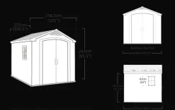 Factor 8x8 Storage Shed - Brown