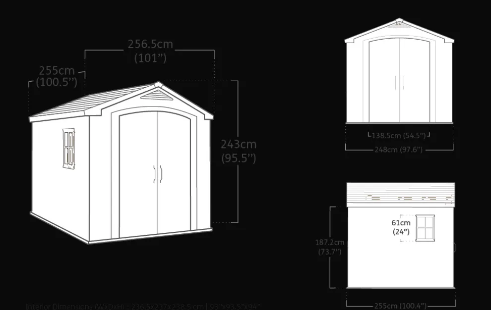 Factor 8x8 Storage Shed - Brown