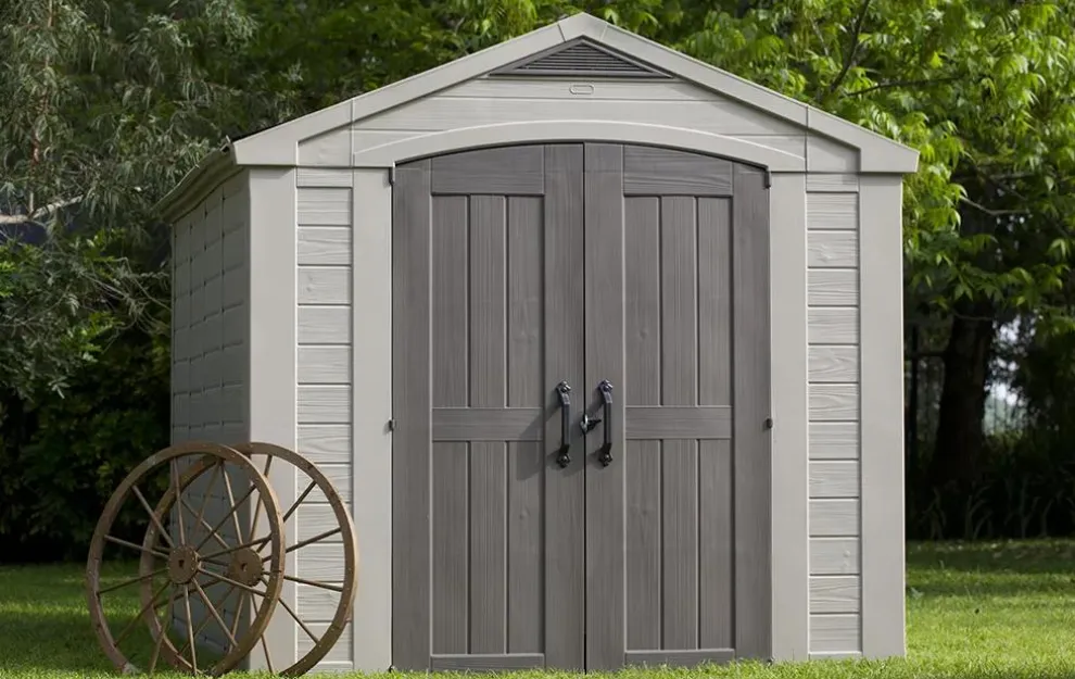 Factor 8x11 Storage Shed - Brown