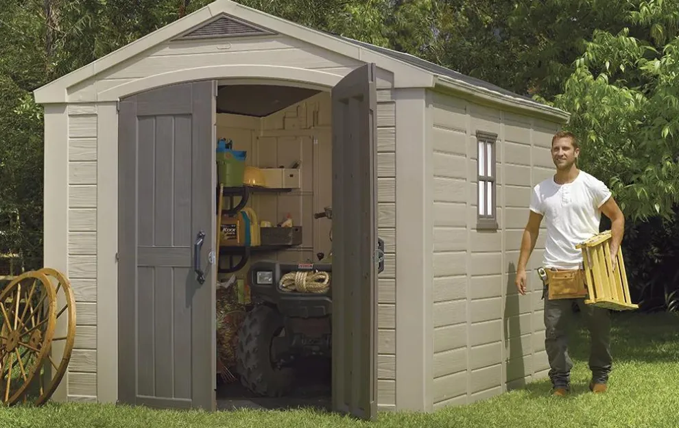 Factor 8x11 Storage Shed - Brown