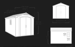 Factor 8x11 Storage Shed - Brown