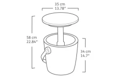 Go Bar Portable 4.3 Gallon Cooler - Graphite