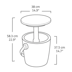 Go Bar Portable 4.3 Gallon Cooler - Graphite