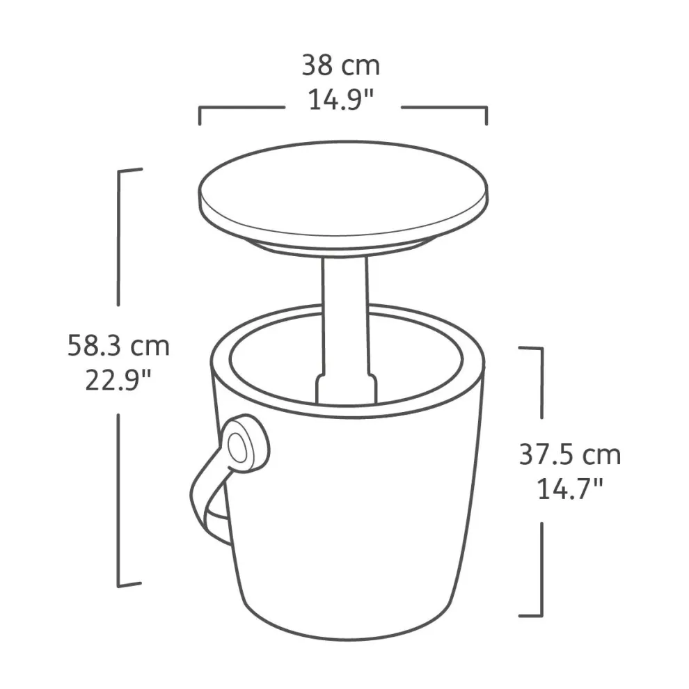 Go Bar Portable 4.3 Gallon Cooler - Graphite