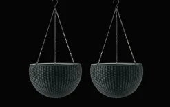 Hanging Planter Set of 2 - Graphite