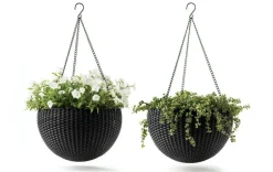 Hanging Planter Set of 2 - Graphite