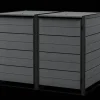 Hide Away Trash Can Storage Shed - Graphite