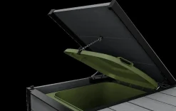 Hide Away Trash Can Storage Shed - Graphite