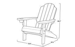 Kiawah Adirondack Chair - Black