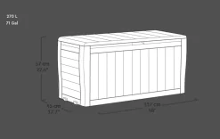 Marvel 71 Gallon Deck Box - Grey