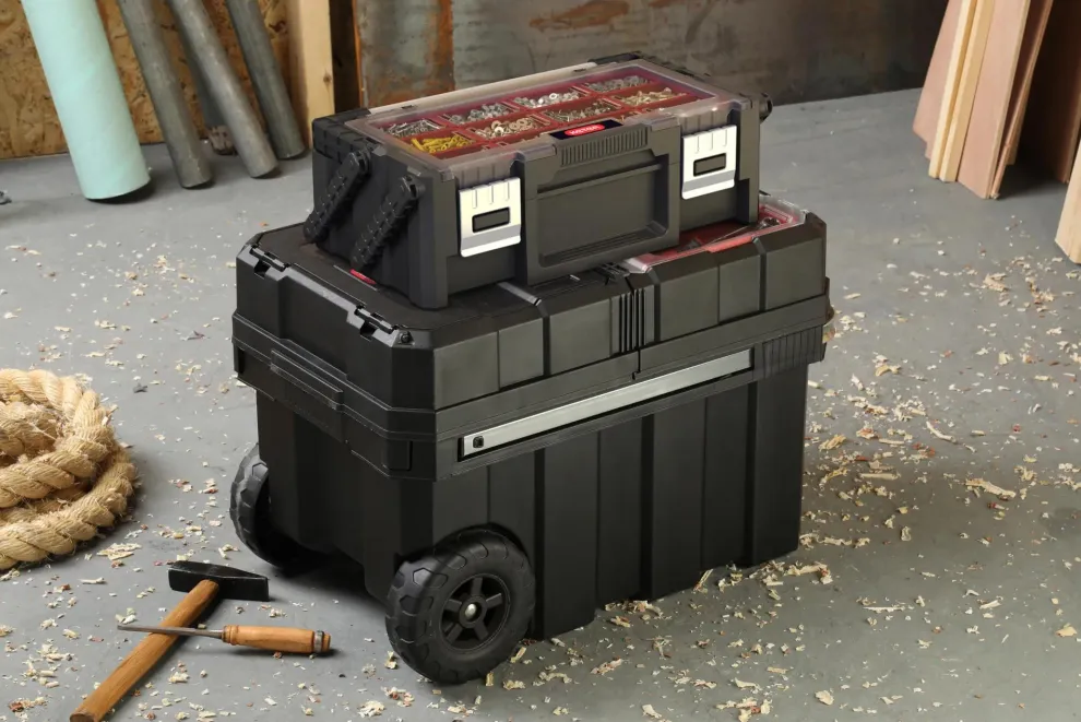 Masterloader Rolling Tool Box with Cantilever Organizer - Black