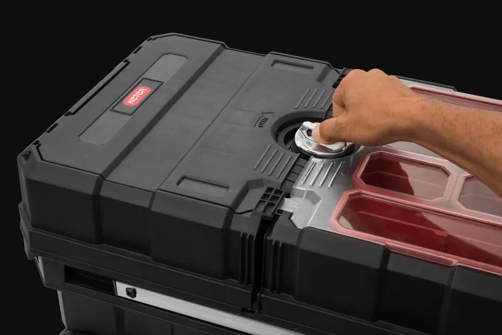 Masterloader Rolling Tool Box with Cantilever Organizer - Black