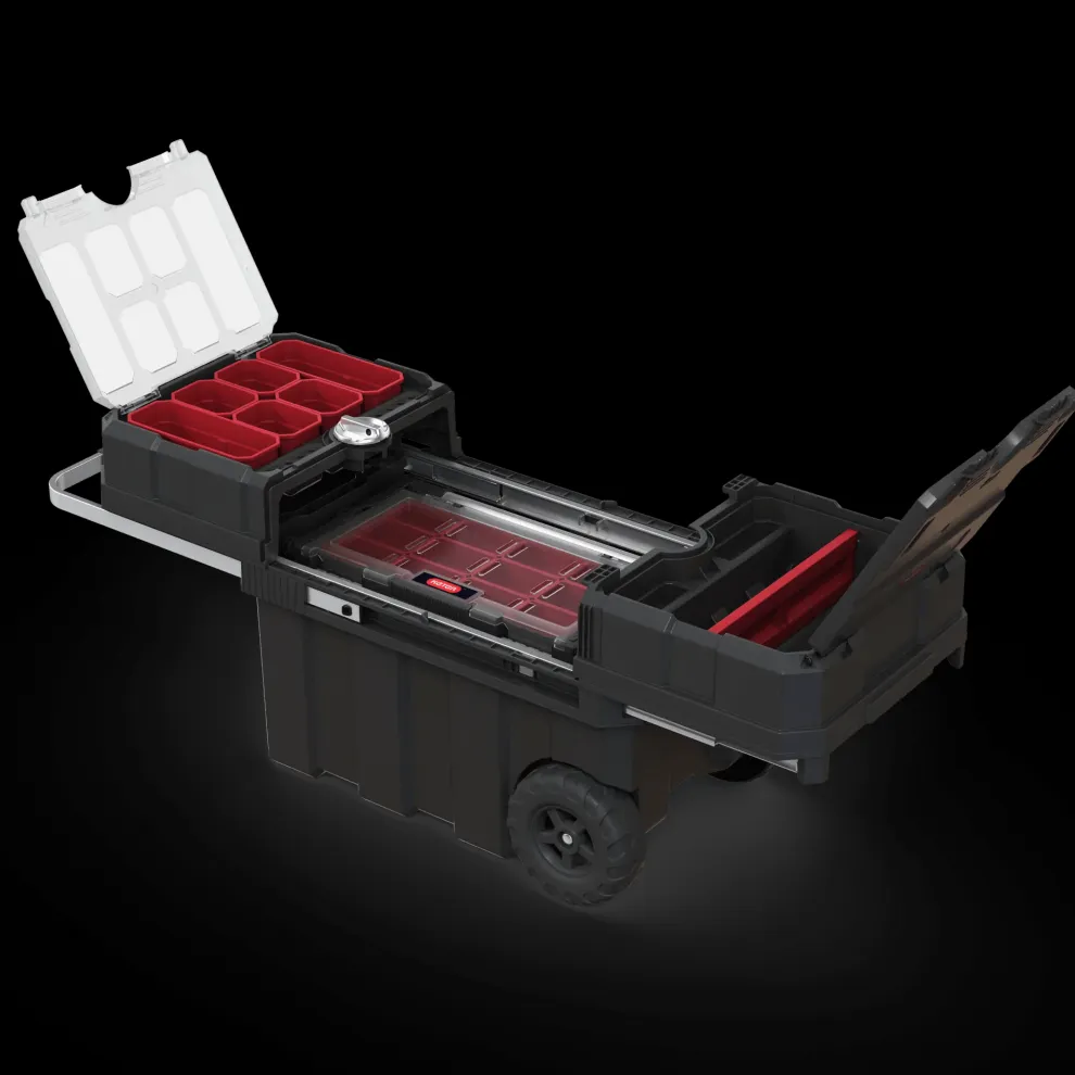 Masterloader Rolling Tool Box with Cantilever Organizer - Black