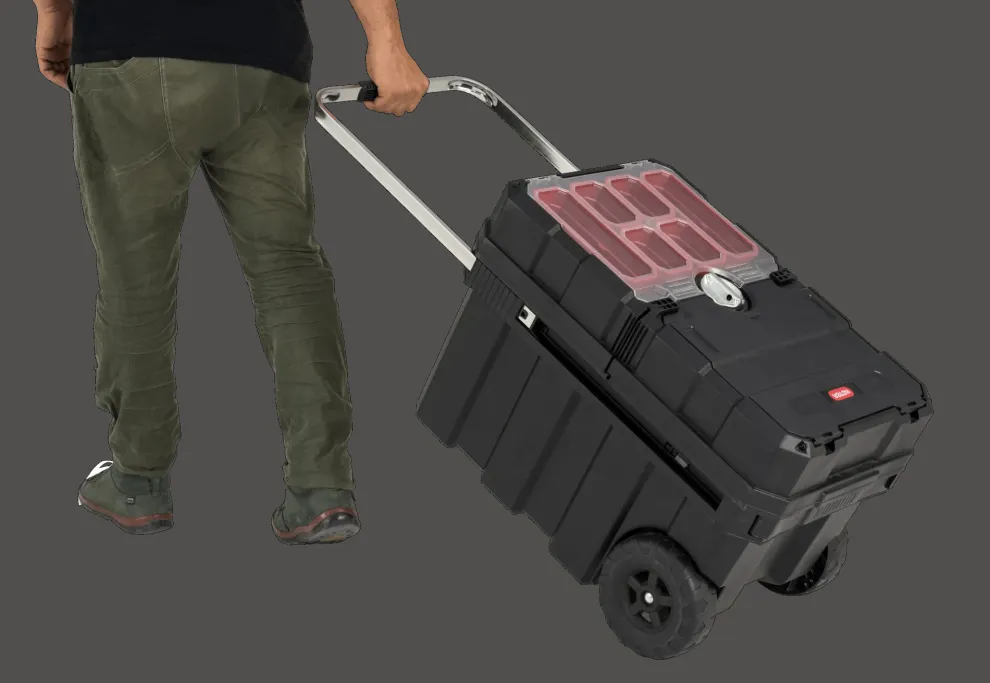 Masterloader Rolling Tool Box with Cantilever Organizer - Black