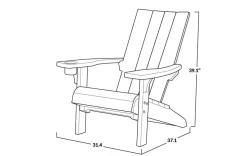 Modern Adirondack Chair - Grey